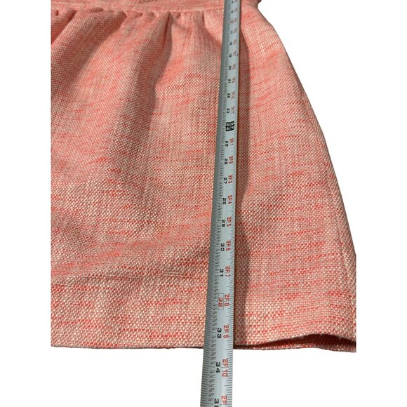 J. Crew womens Romantic Chic dress Size 12 Orange/white/Pink  pockets Sleeveless - Picture 9 of 12